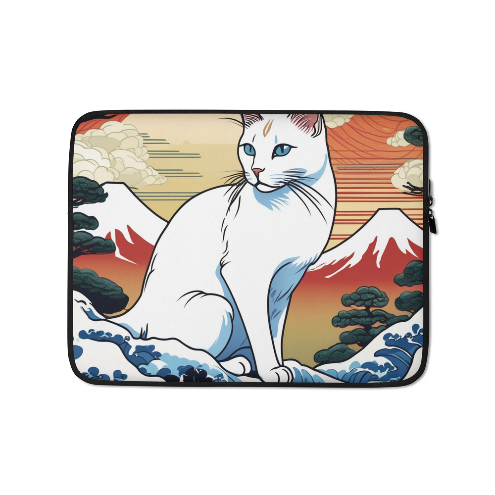 PugMug Custom White Companion Cat Laptop Sleeve