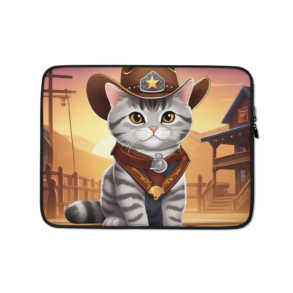 PugMug Custom Tabby British Shorthair Cat Laptop Sleeve