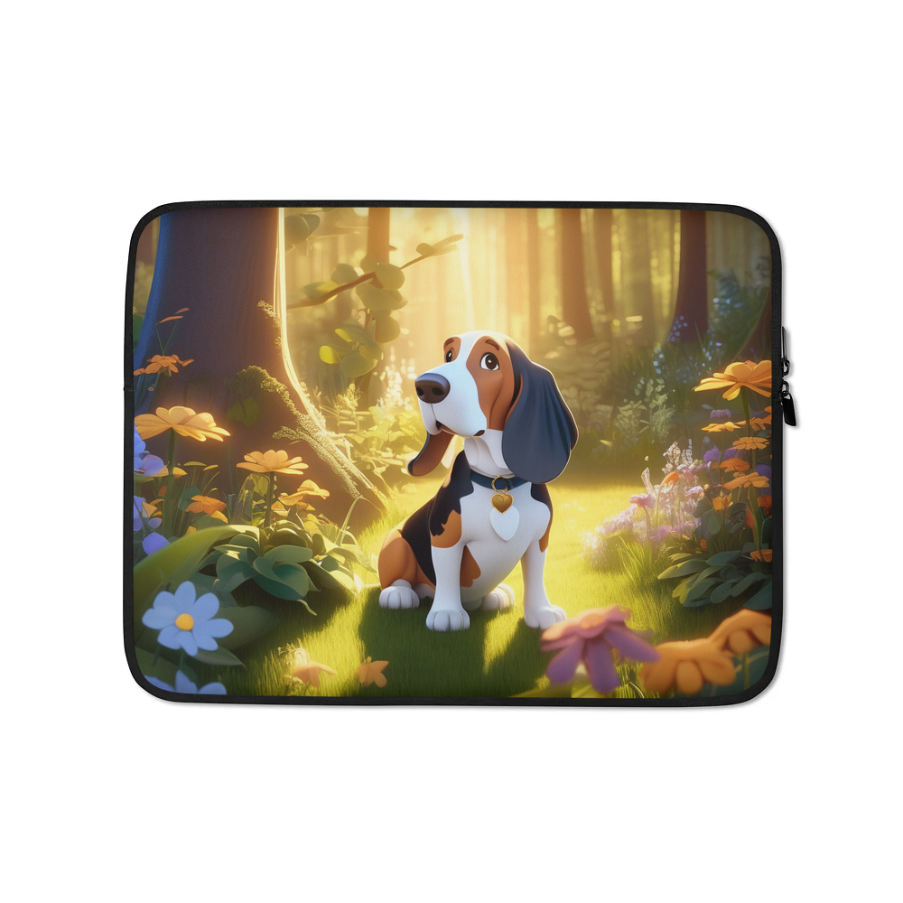 PugMug Custom Basset Hound Laptop Sleeve