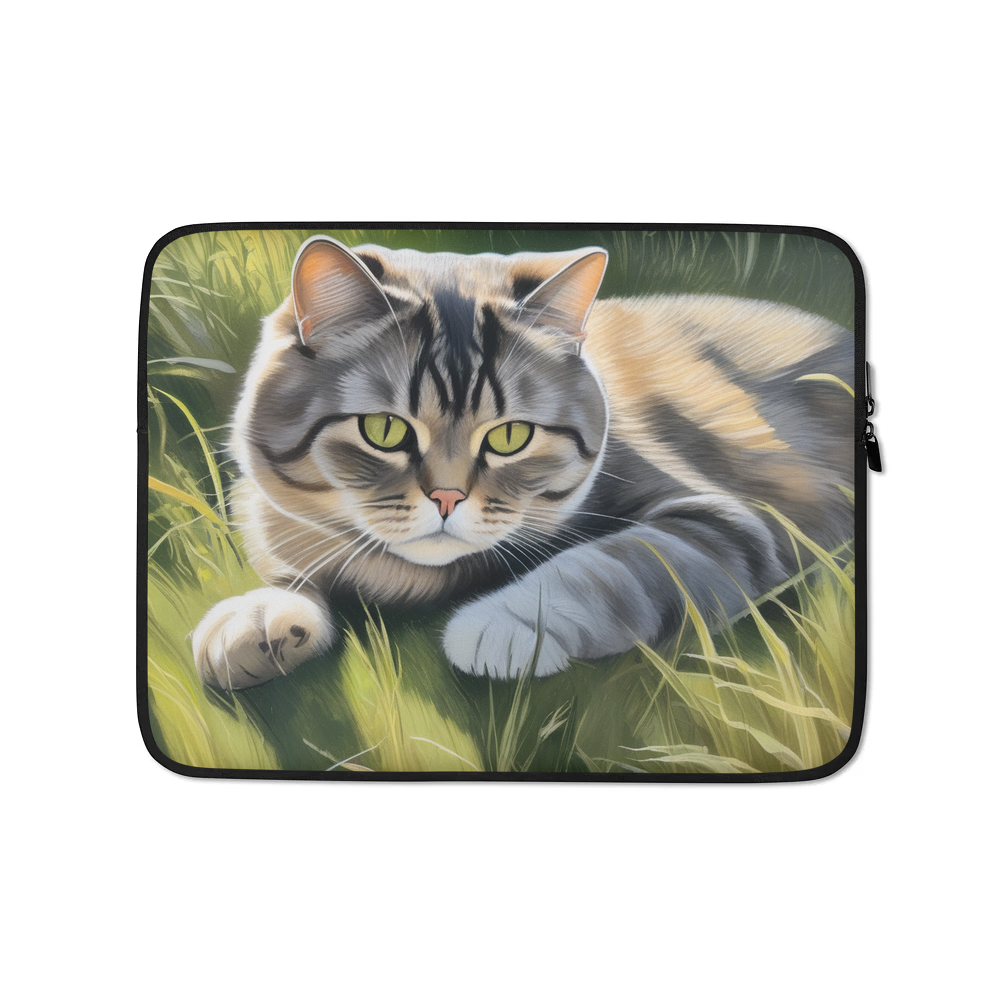 PugMug Custom Tabby Scottish Fold Cat Laptop Sleeve