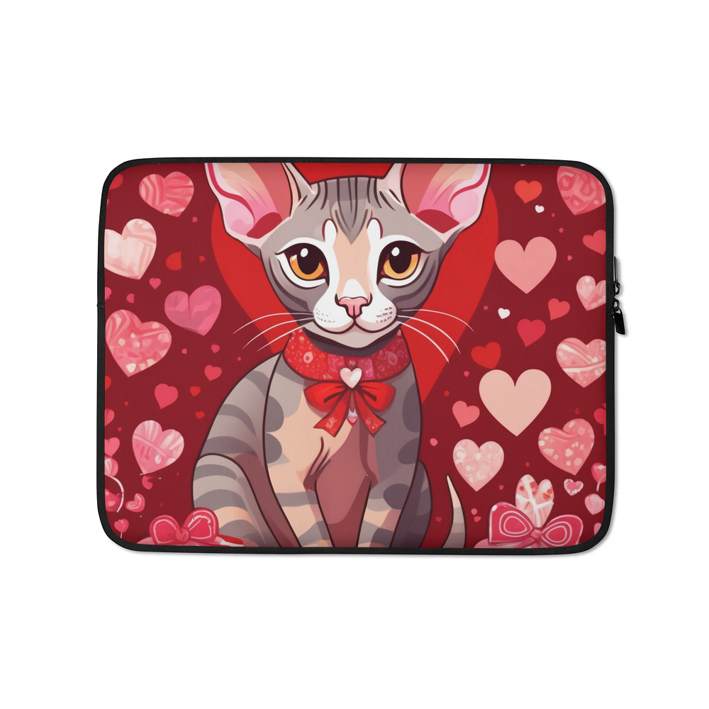 PugMug Custom Tabby Sphynx Cat Laptop Sleeve