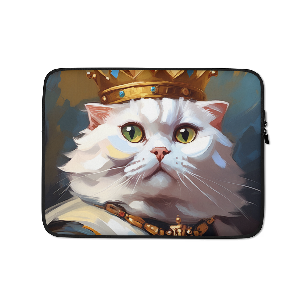 PugMug Custom White Scottish Fold Cat Laptop Sleeve