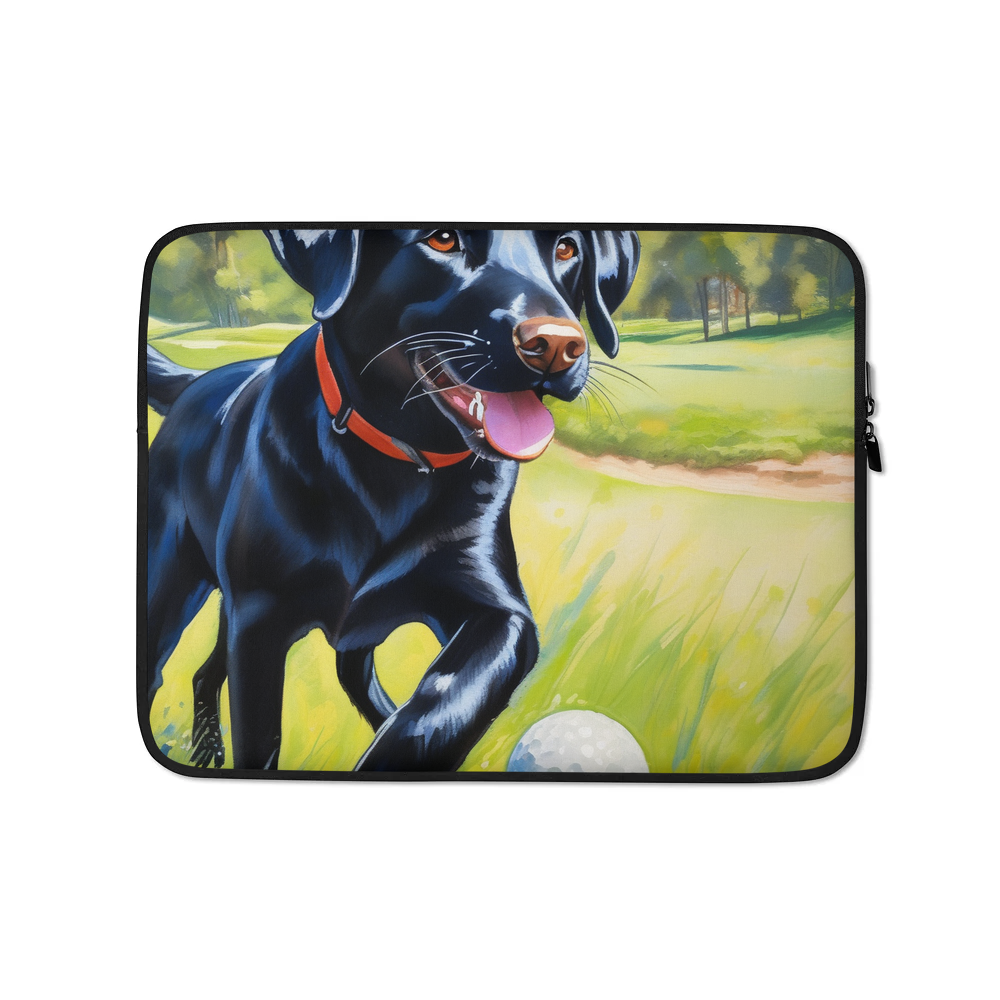 PugMug Custom Black Labrador Retriever Laptop Sleeve