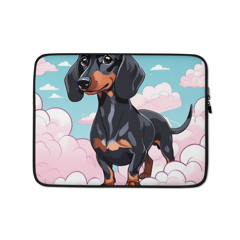 PugMug Custom Black Dachshund Laptop Sleeve