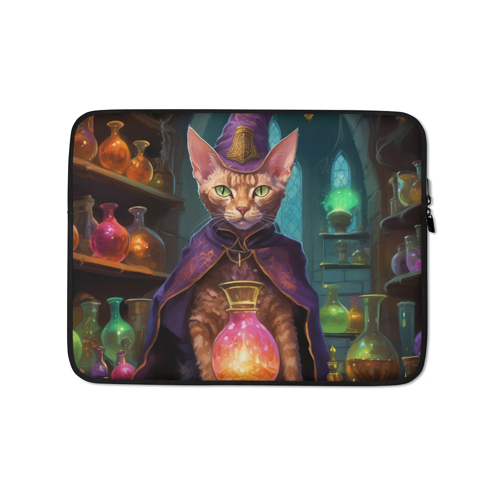 PugMug Custom Tabby Devon Rex Cat Laptop Sleeve