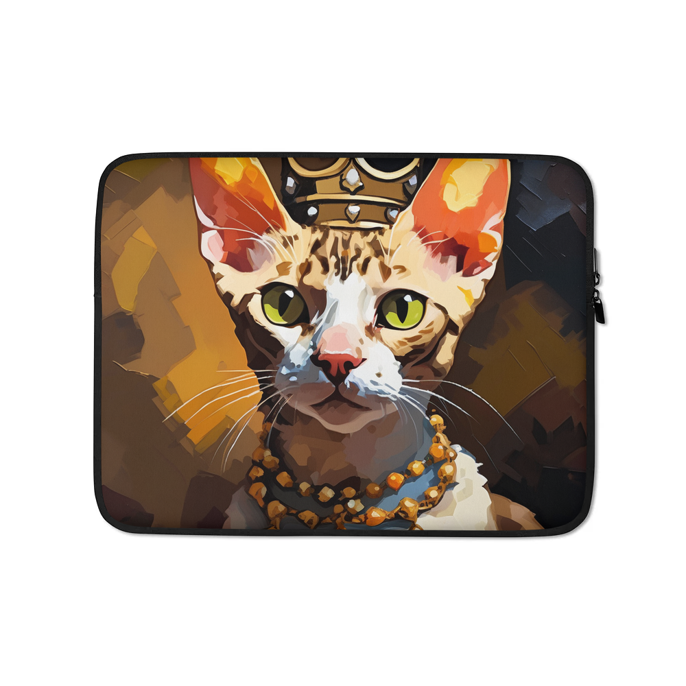 PugMug Custom Tabby Devon Rex Cat Laptop Sleeve