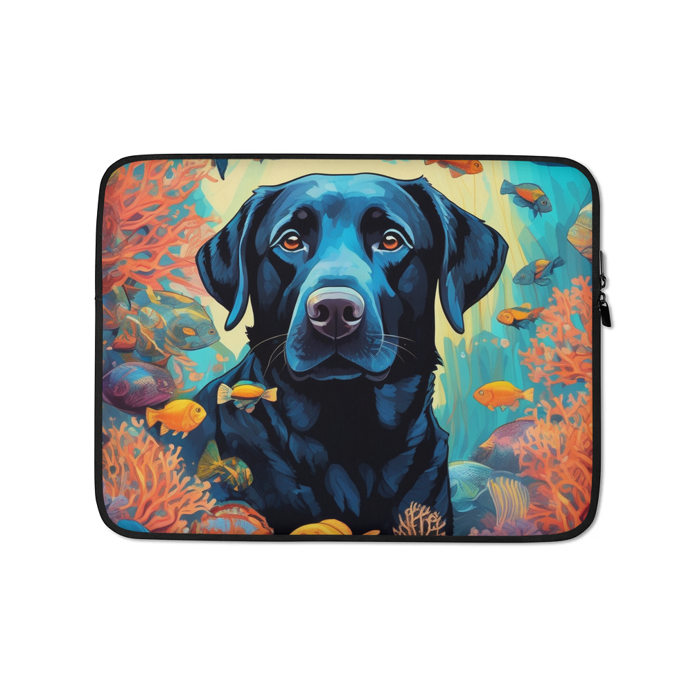 PugMug Custom Black Labrador Retriever Laptop Sleeve