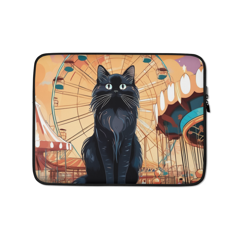 PugMug Custom Black Ragdoll Cat Laptop Sleeve