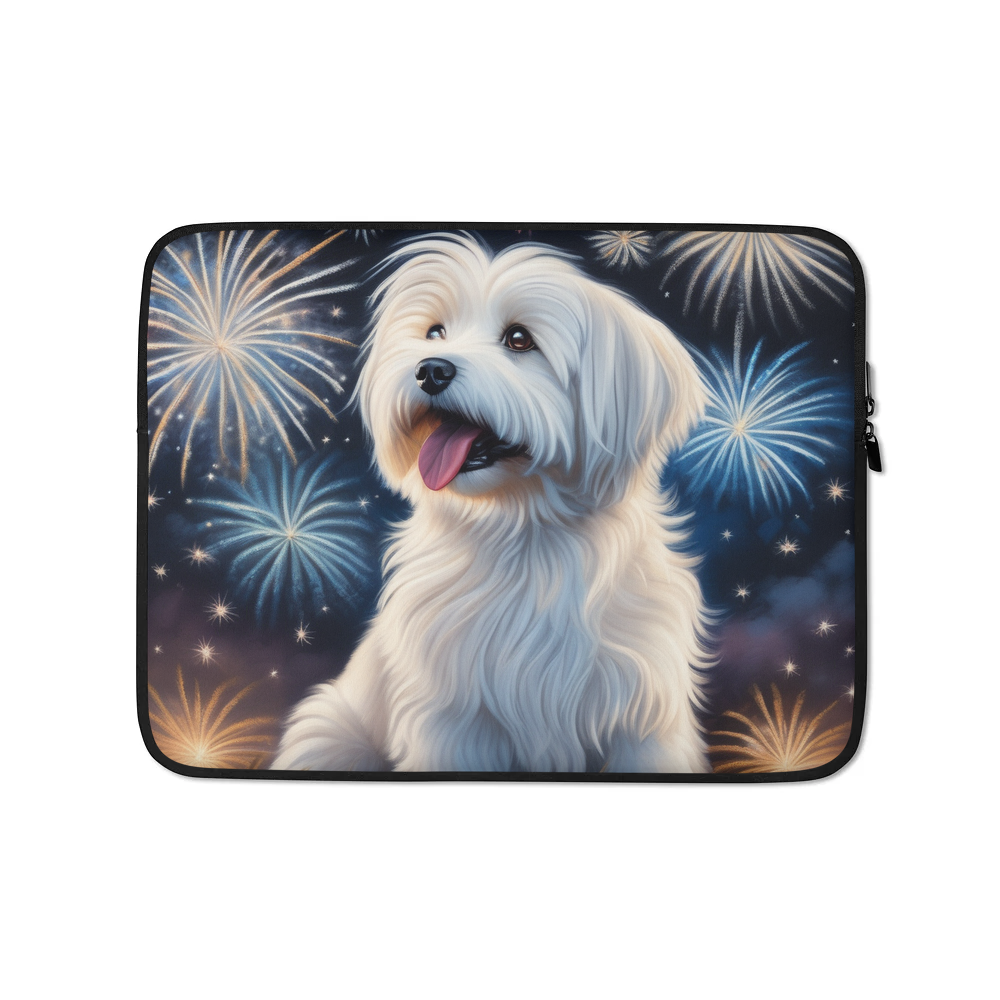 PugMug Custom White Havanese Dog Laptop Sleeve