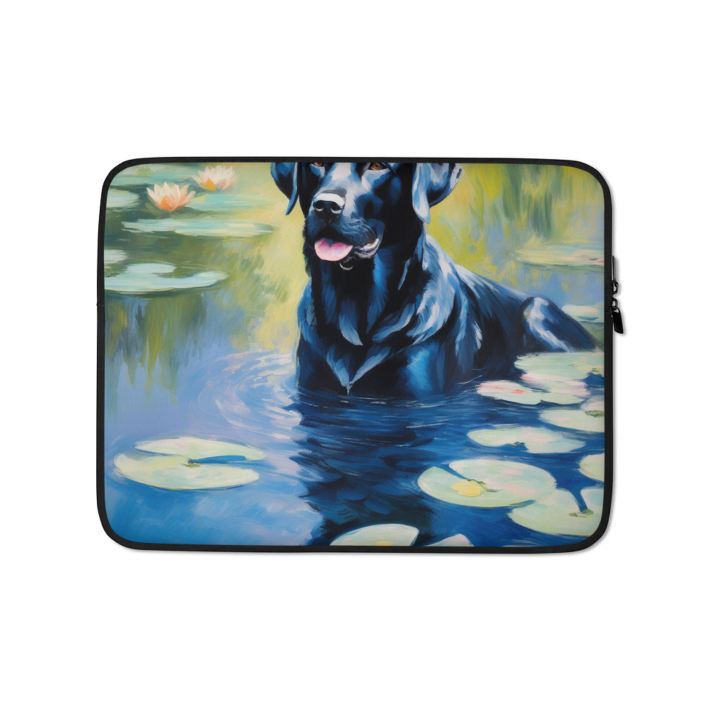 PugMug Custom Black Labrador Retriever Laptop Sleeve