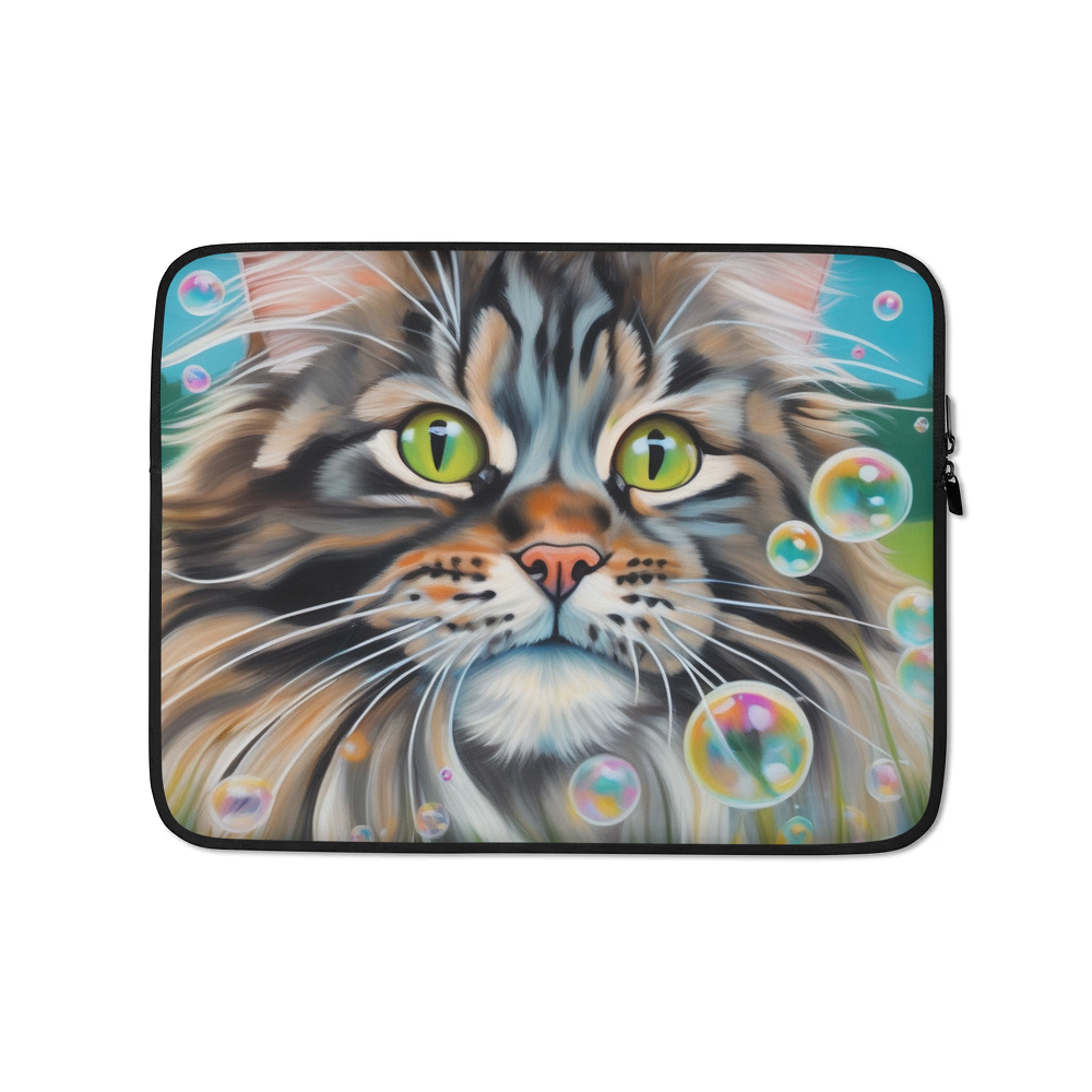 PugMug Custom Tabby Maine Coon Cat Laptop Sleeve