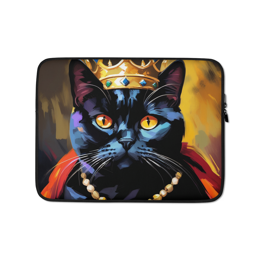 PugMug Custom Black British Shorthair Cat Laptop Sleeve