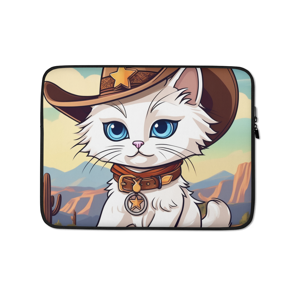 PugMug Custom White Ragdoll Cat Laptop Sleeve