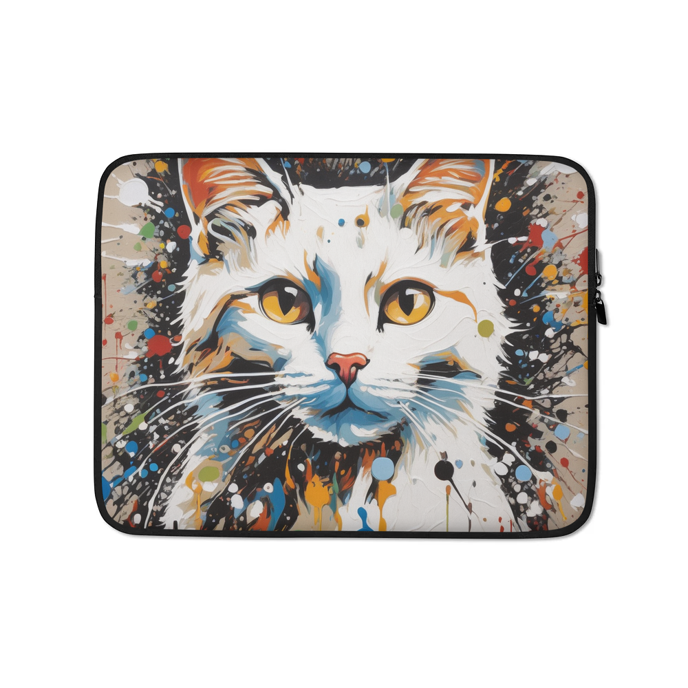 PugMug Custom White Companion Cat Laptop Sleeve