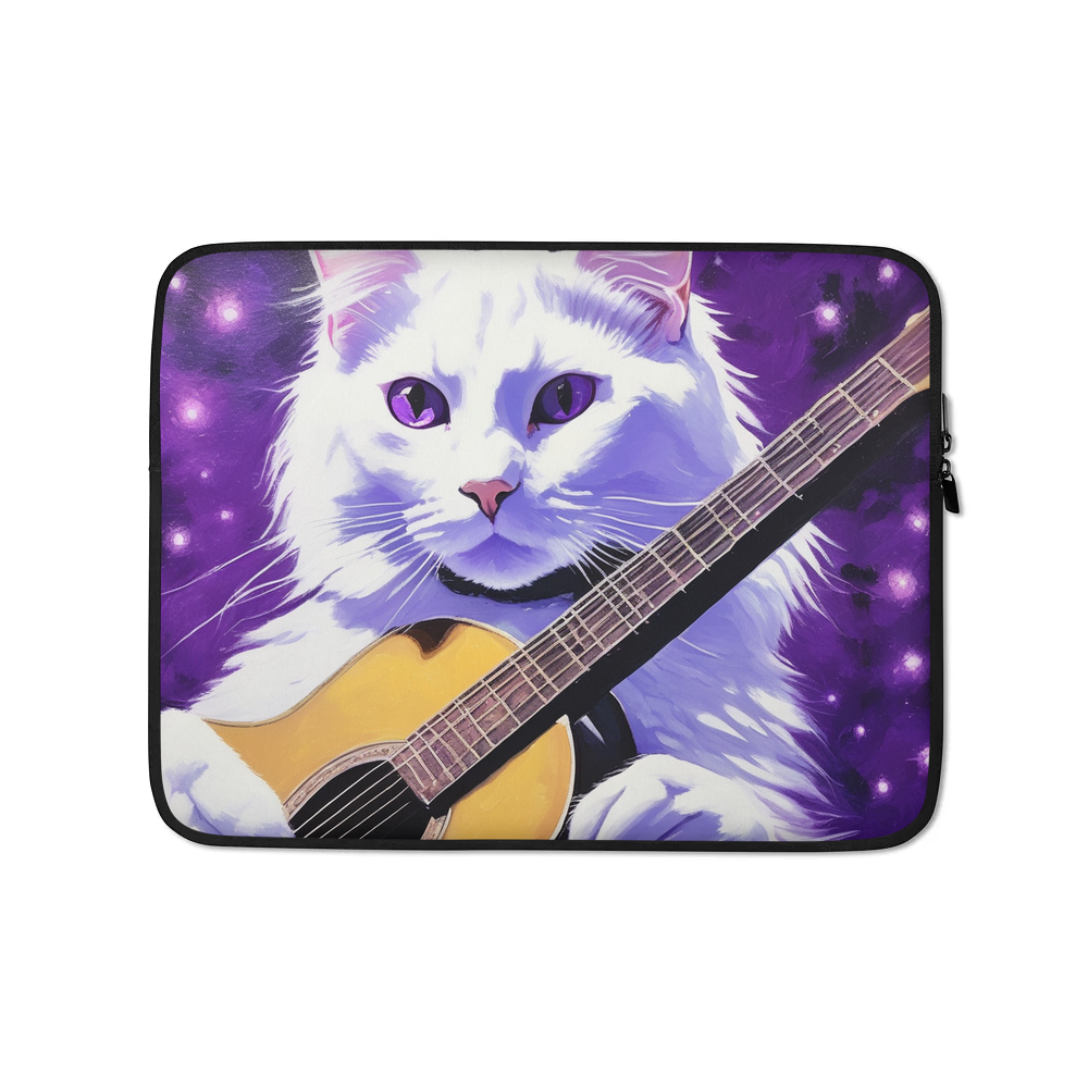 PugMug Custom White Companion Cat Laptop Sleeve