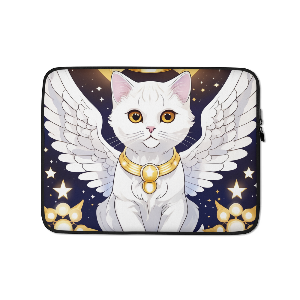 PugMug Custom White Scottish Fold Cat Laptop Sleeve