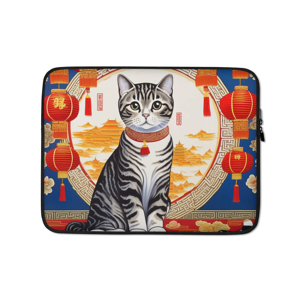 PugMug Custom Tabby Scottish Fold Cat Laptop Sleeve