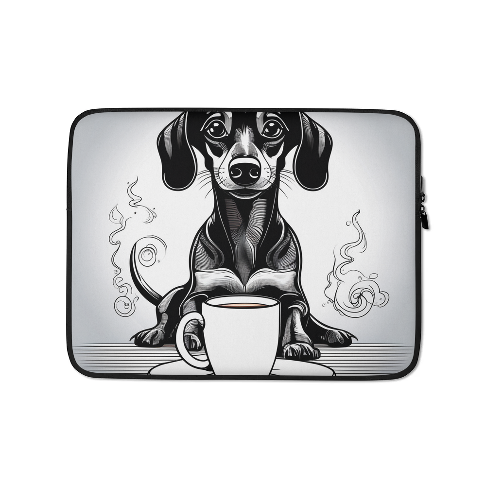 PugMug Custom Black Dachshund Laptop Sleeve