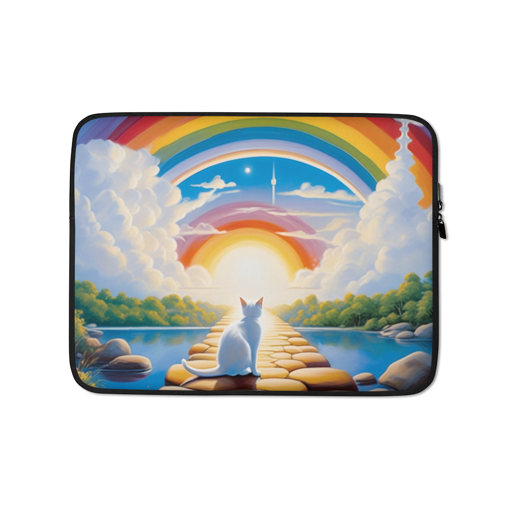 PugMug Custom White Companion Cat Laptop Sleeve