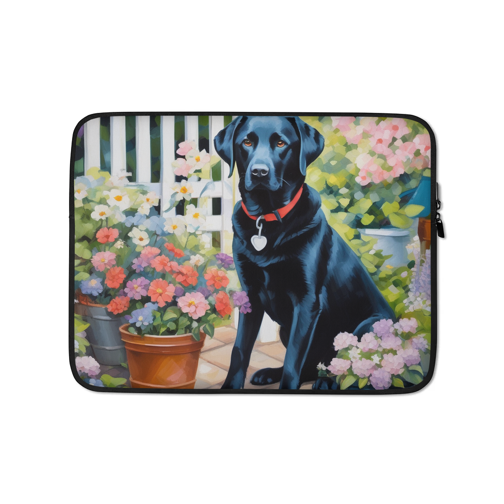 PugMug Custom Black Labrador Retriever Laptop Sleeve