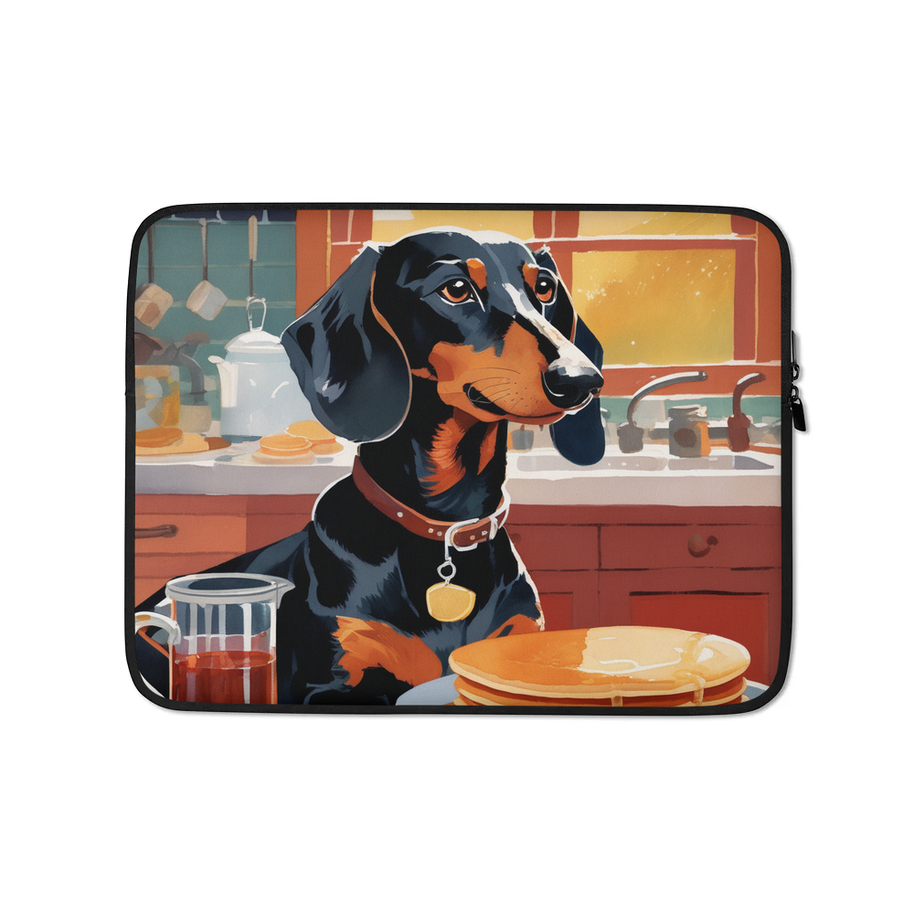 PugMug Custom Black Dachshund Laptop Sleeve