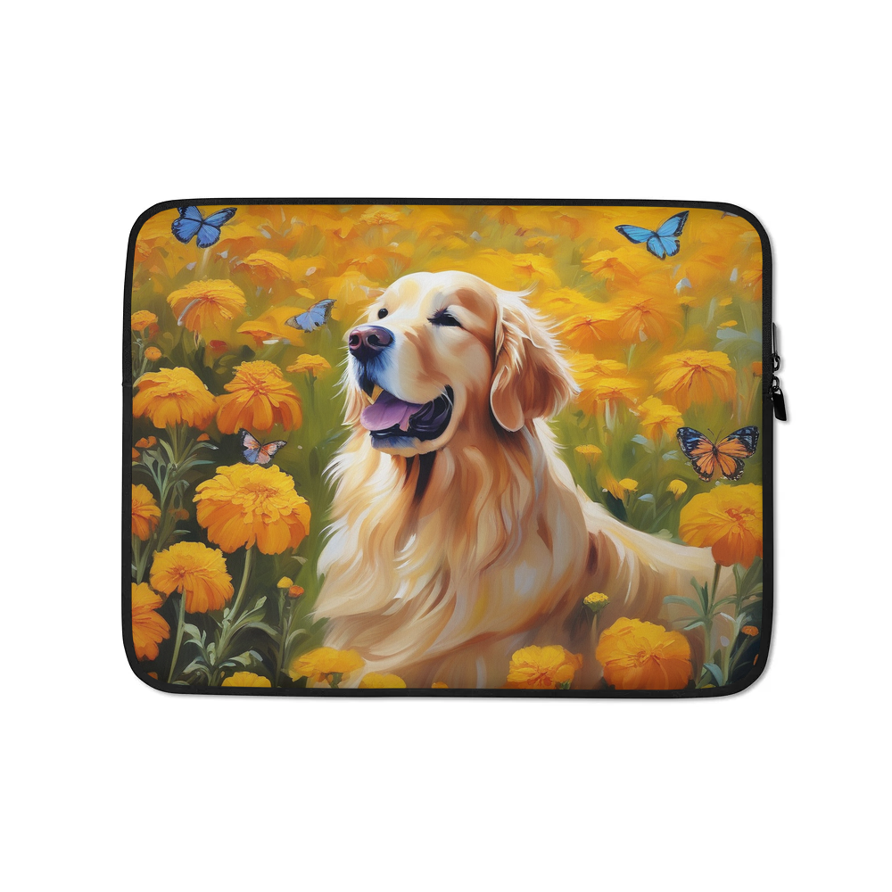 PugMug Custom Golden Retriever Laptop Sleeve