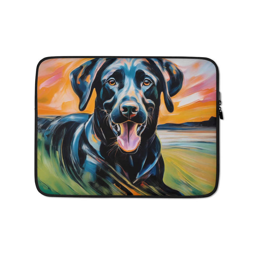 PugMug Custom Black Labrador Retriever Laptop Sleeve
