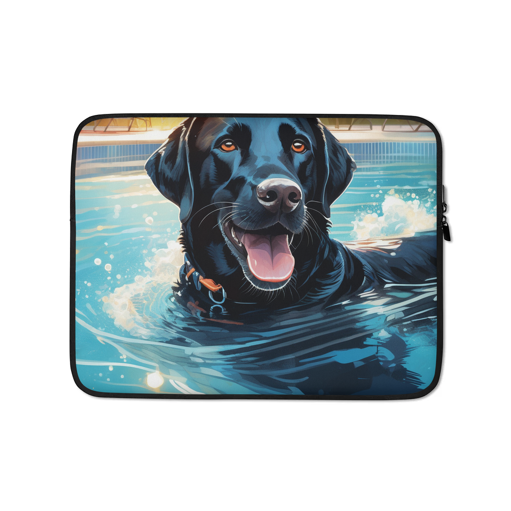 PugMug Custom Black Labrador Retriever Laptop Sleeve
