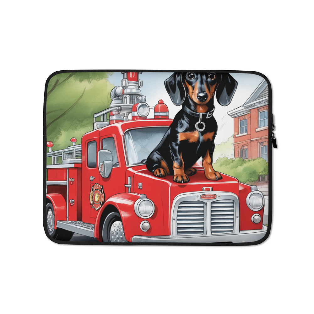 PugMug Custom Black Dachshund Laptop Sleeve
