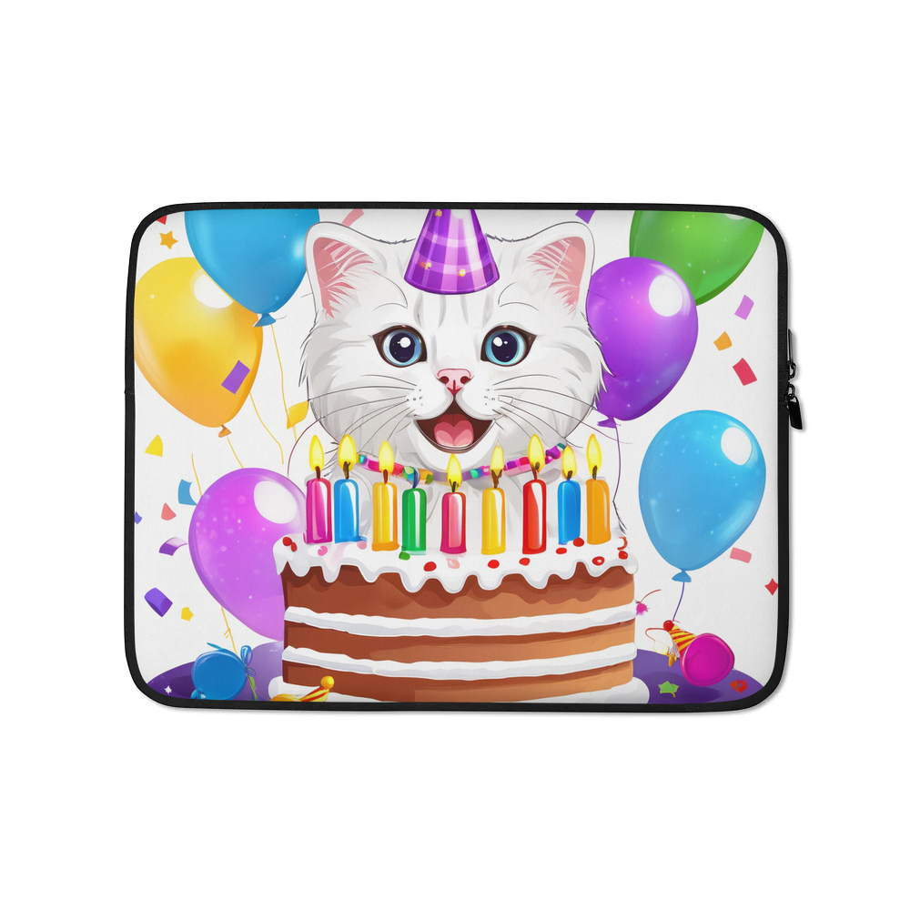 PugMug Custom White Scottish Fold Cat Laptop Sleeve