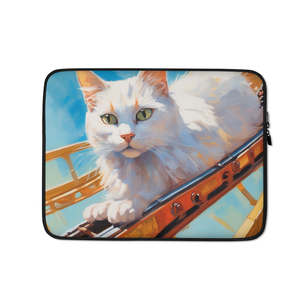 PugMug Custom White Companion Cat Laptop Sleeve