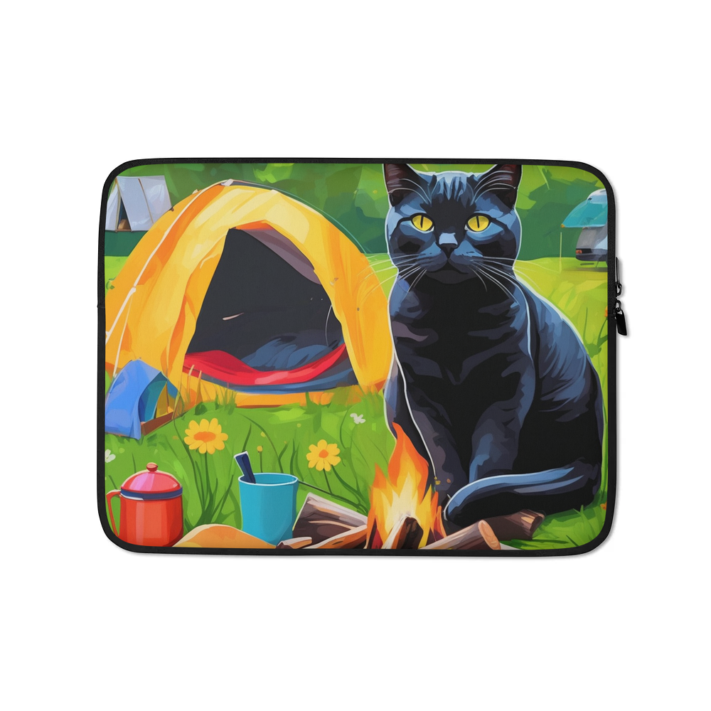 PugMug Custom Black British Shorthair Cat Laptop Sleeve