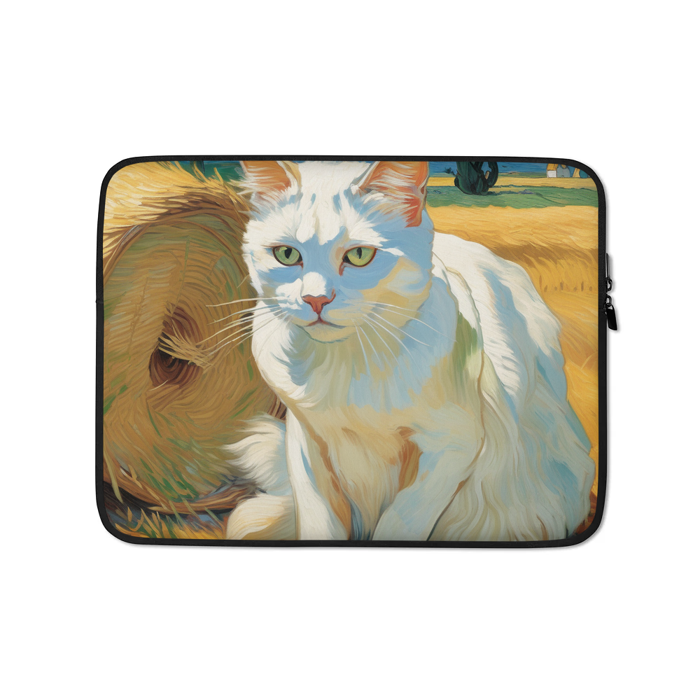 PugMug Custom White Companion Cat Laptop Sleeve