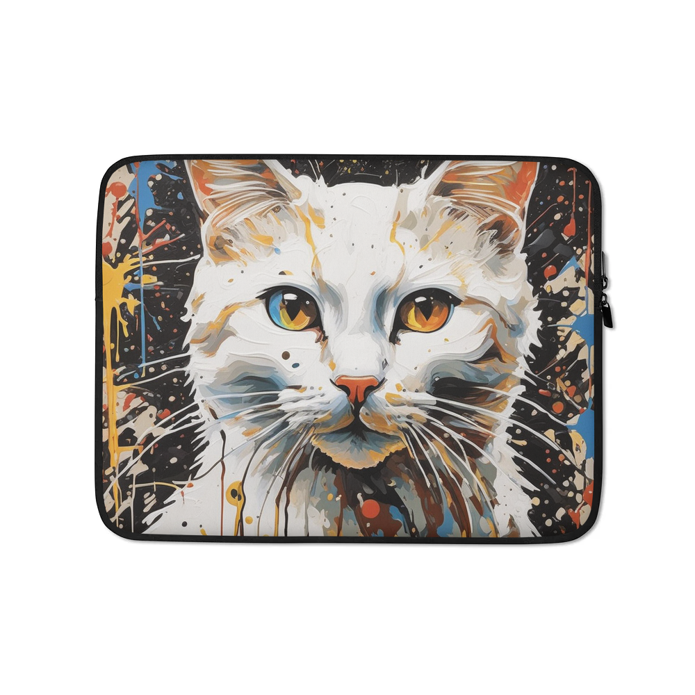 PugMug Custom White Companion Cat Laptop Sleeve