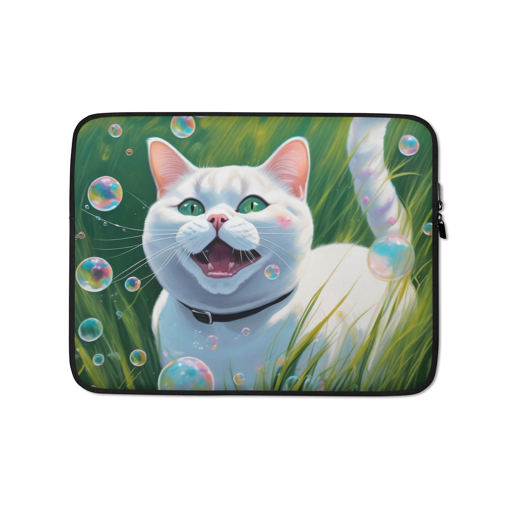 PugMug Custom White British Shorthair Cat Laptop Sleeve