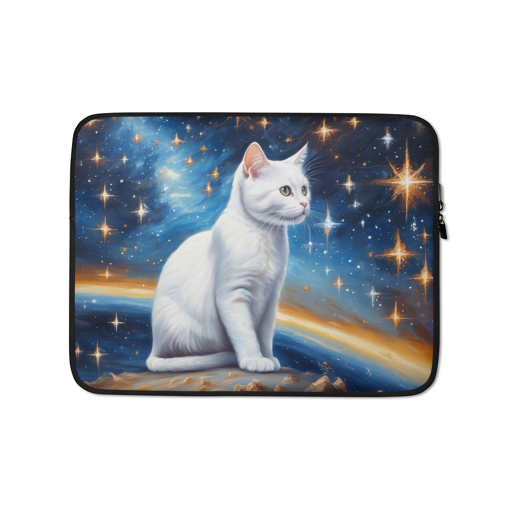PugMug Custom White Companion Cat Laptop Sleeve