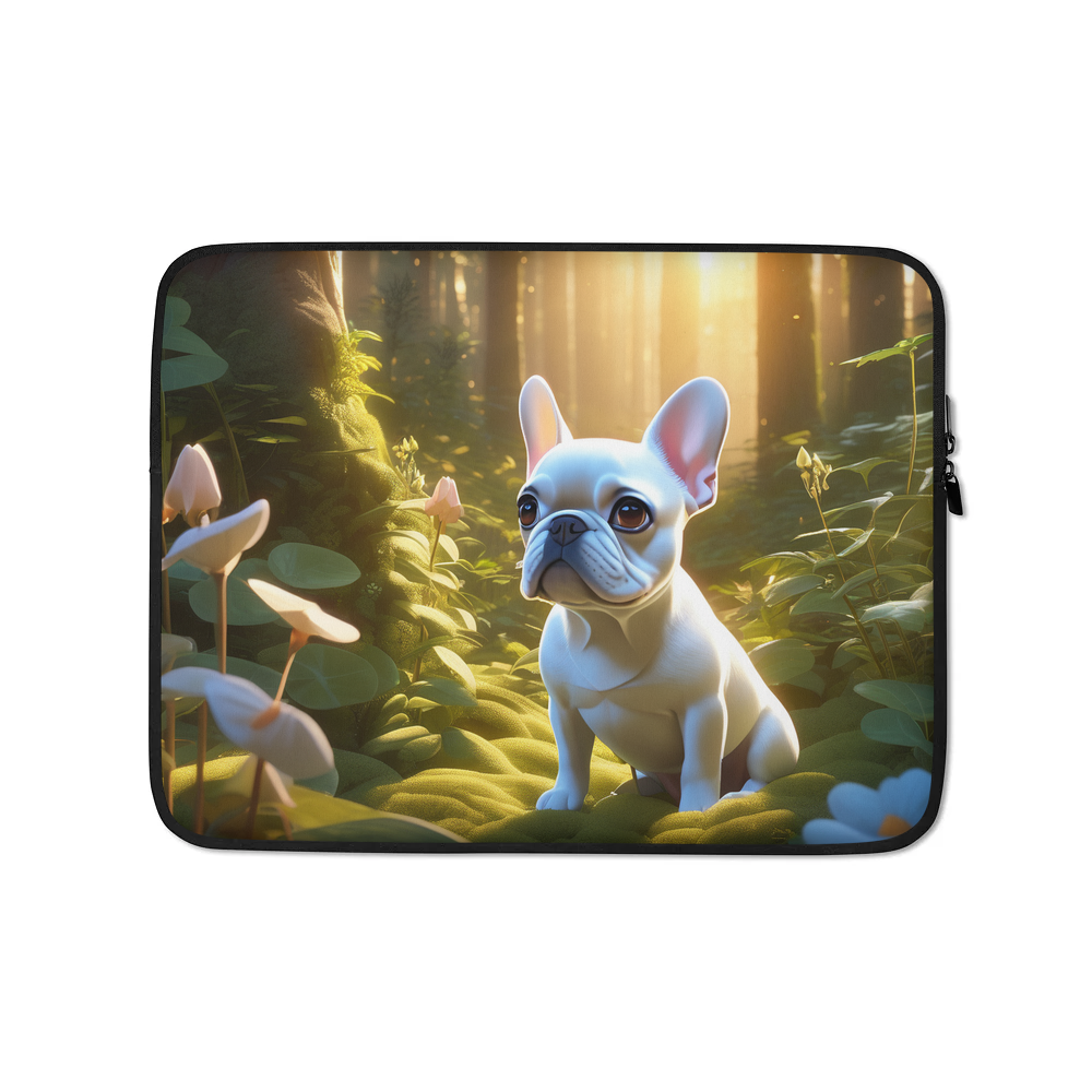 PugMug Custom White French Bulldog Laptop Sleeve