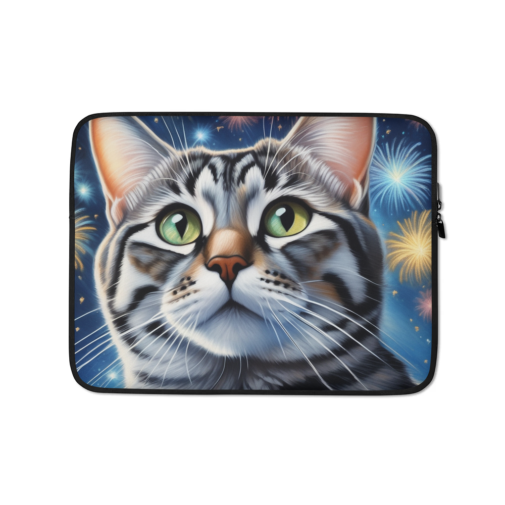 PugMug Custom Tabby American Shorthair Cat Laptop Sleeve