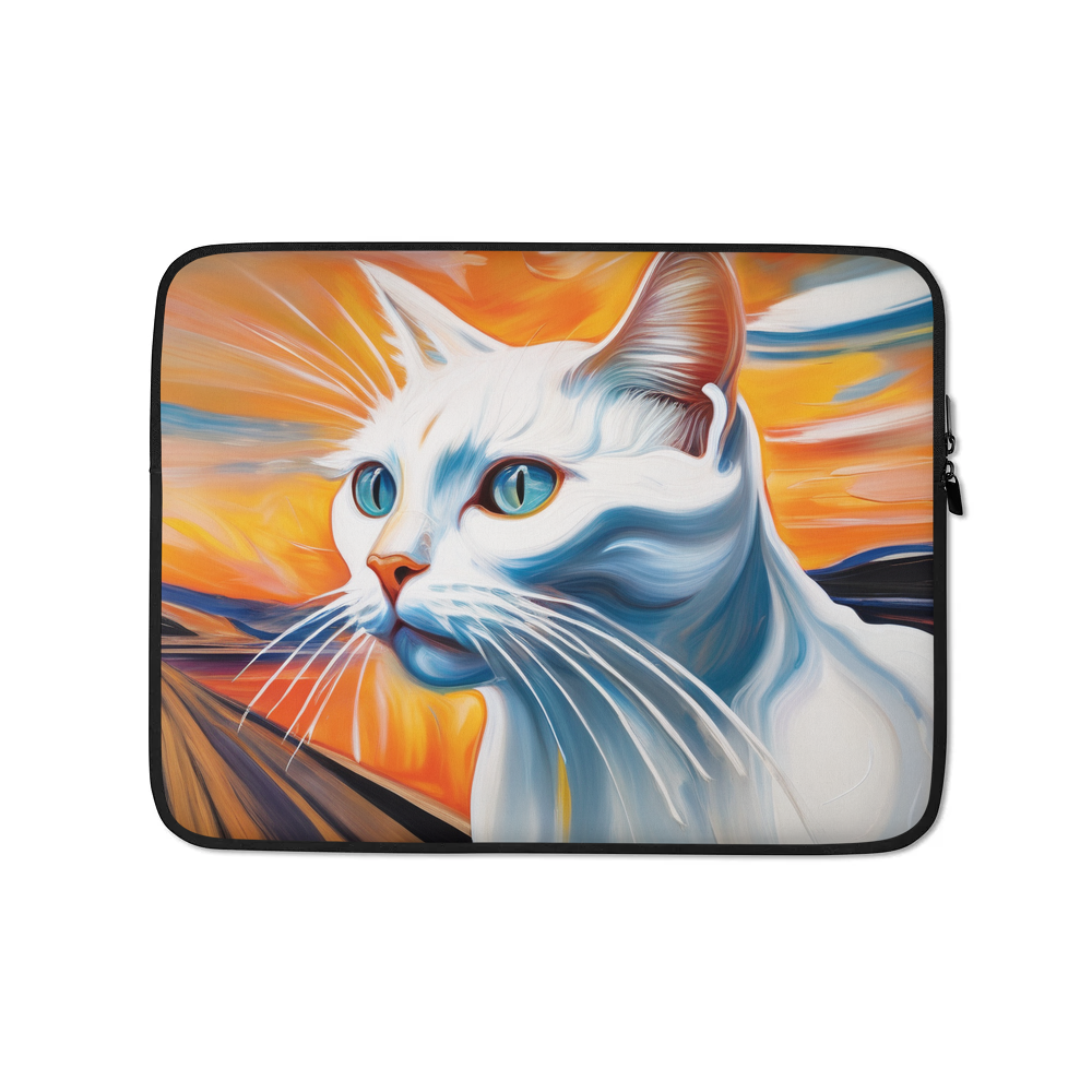 PugMug Custom White Companion Cat Laptop Sleeve
