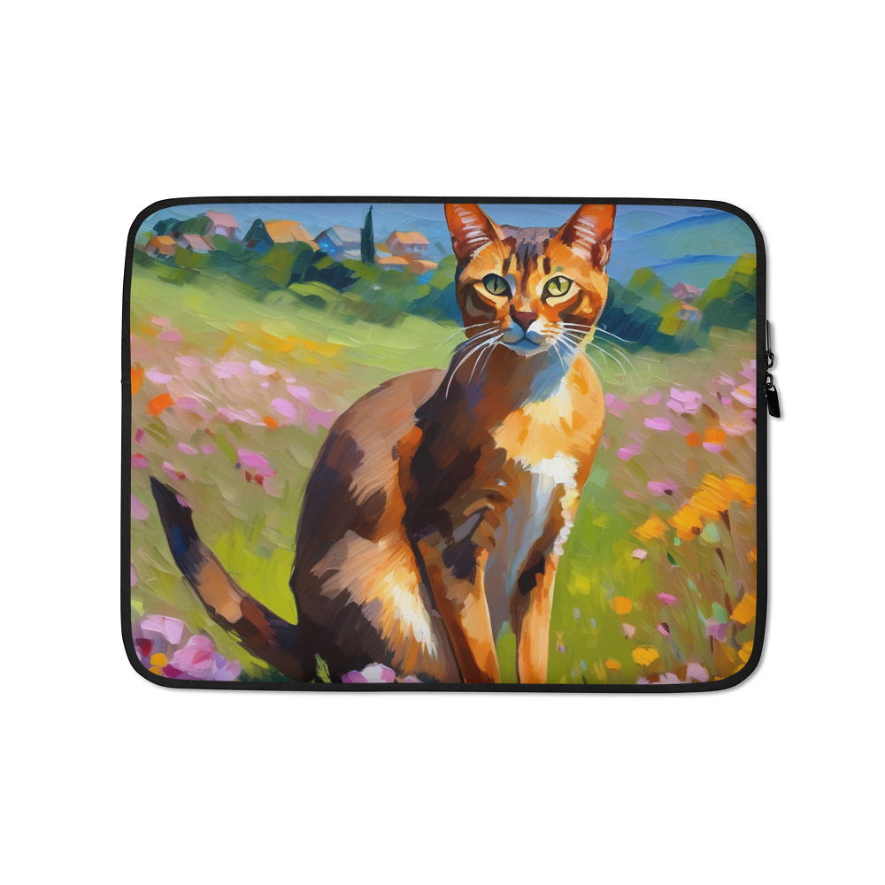 PugMug Custom Tabby Abyssinian Cat Laptop Sleeve
