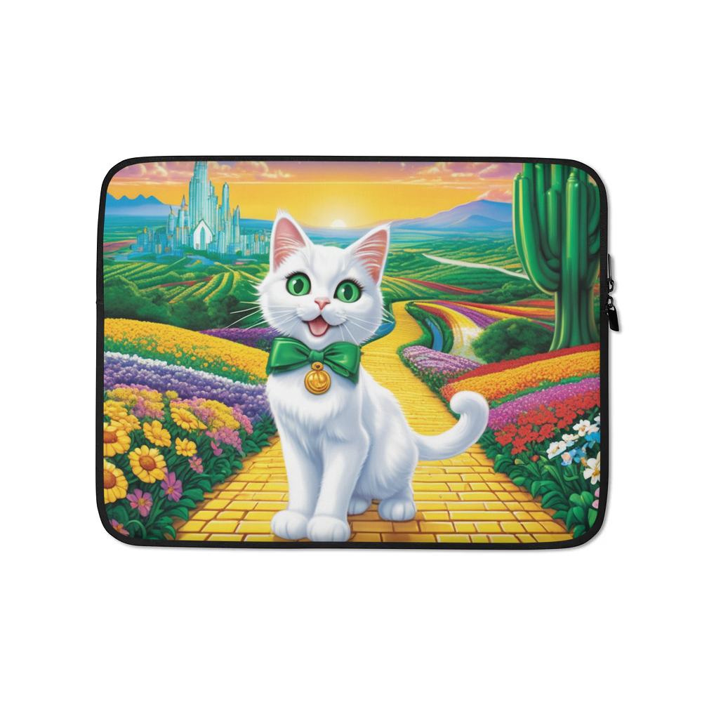 PugMug Custom White Companion Cat Laptop Sleeve