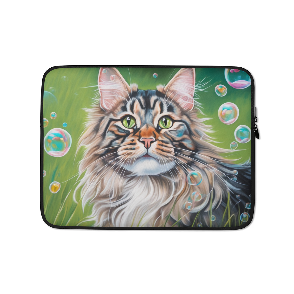 PugMug Custom Tabby Maine Coon Cat Laptop Sleeve