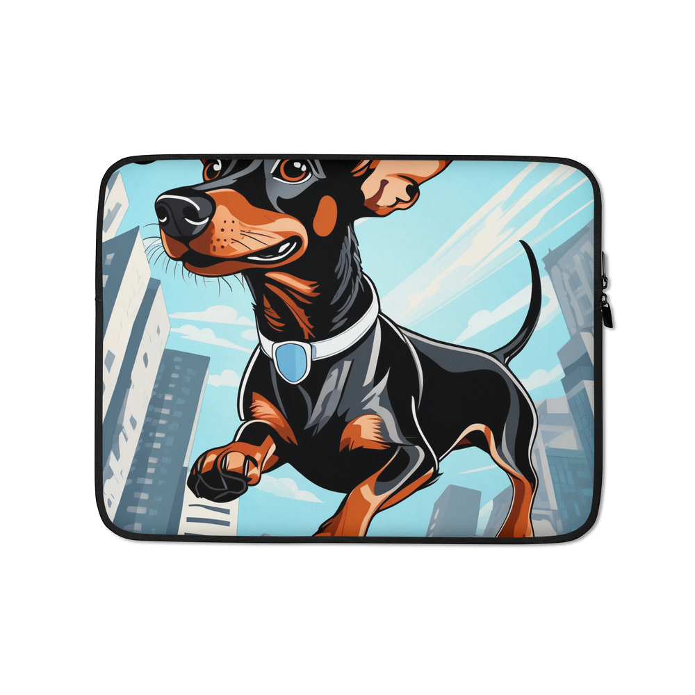 PugMug Custom Black Dachshund Laptop Sleeve