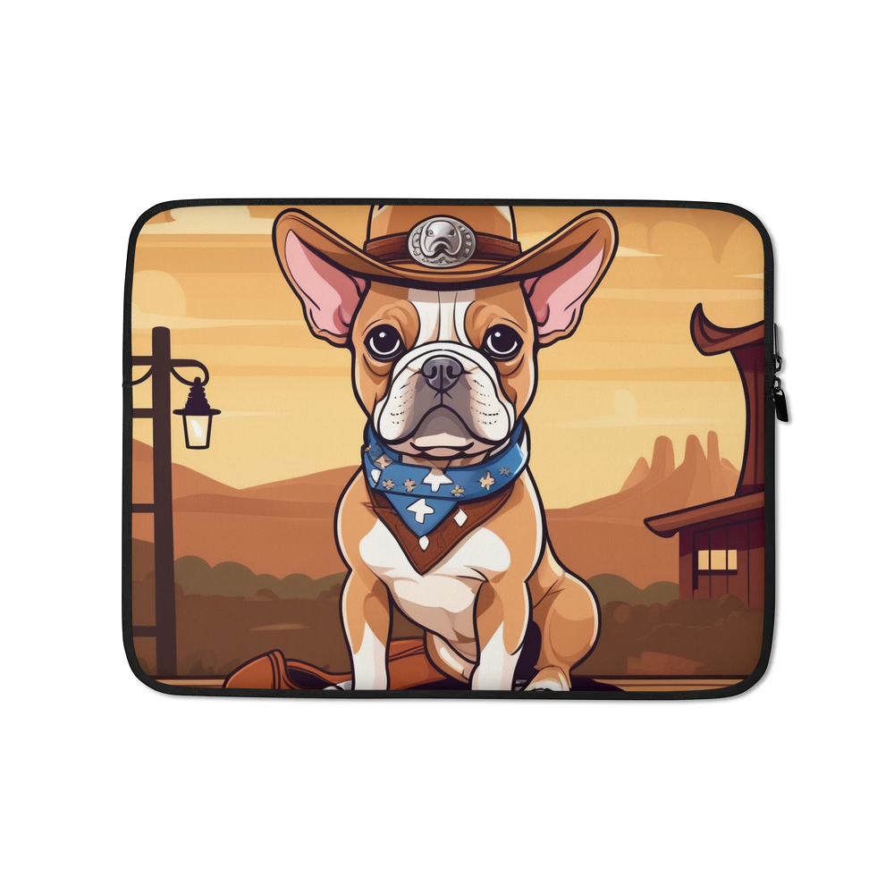 PugMug Custom Tan French Bulldog Laptop Sleeve