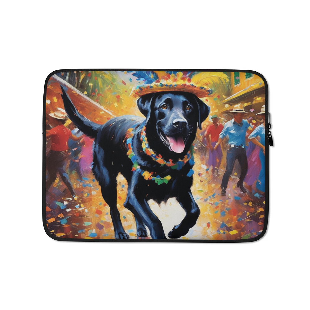 PugMug Custom Black Labrador Retriever Laptop Sleeve