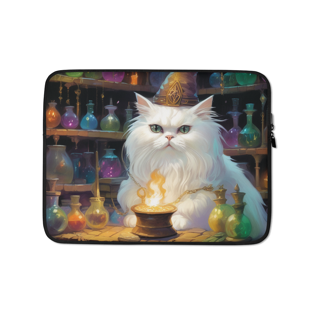 PugMug Custom White Persian Cat Laptop Sleeve