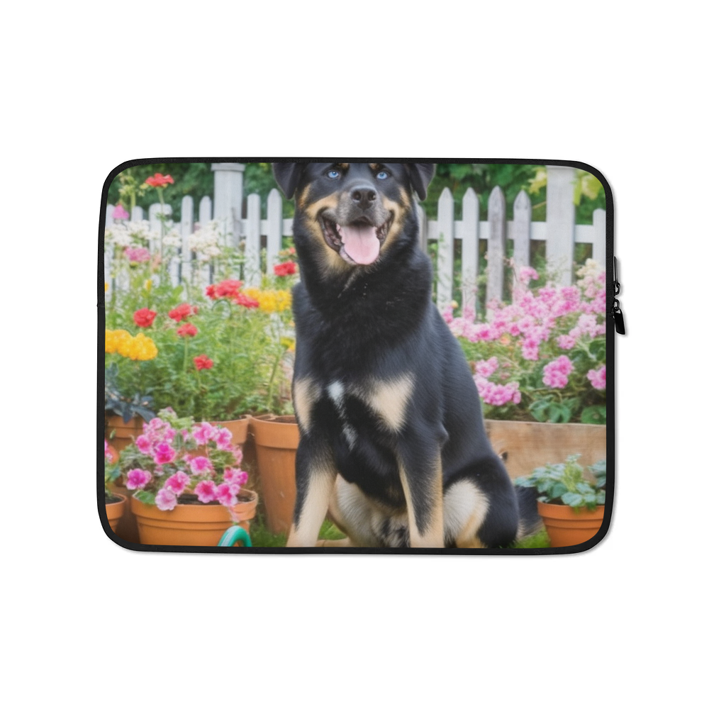 PugMug Custom Blue Laptop Sleeve