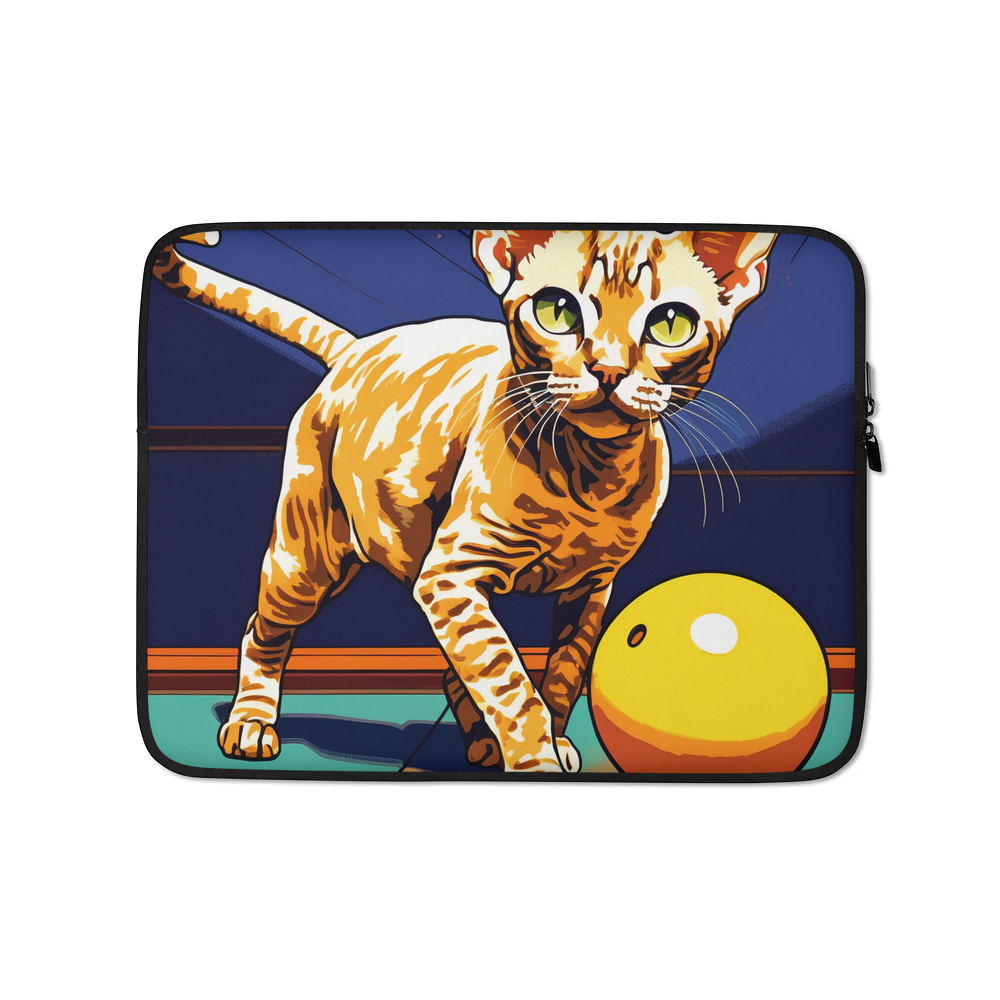 PugMug Custom Tabby Devon Rex Cat Laptop Sleeve