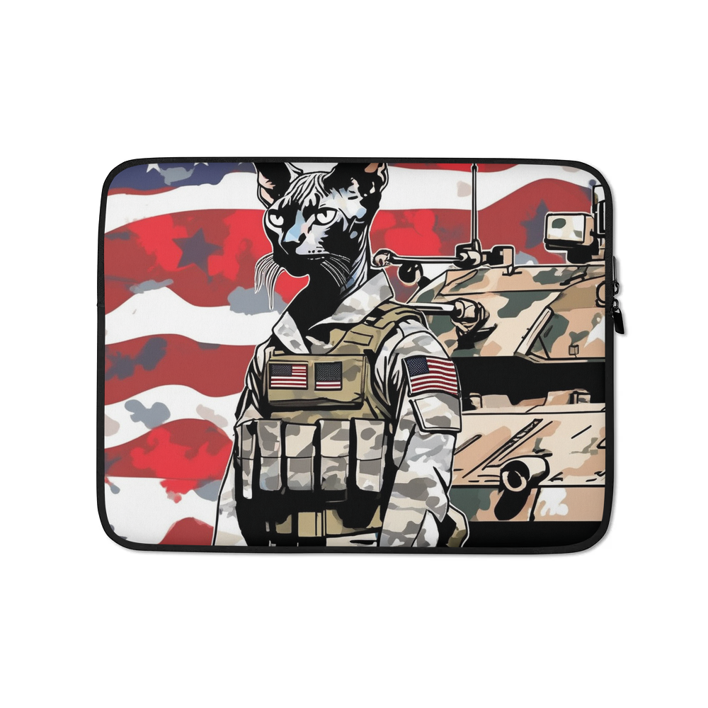PugMug Custom Black Sphynx Cat Laptop Sleeve