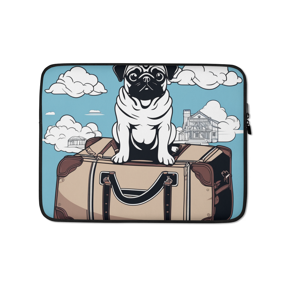 PugMug Custom Black Pug Laptop Sleeve